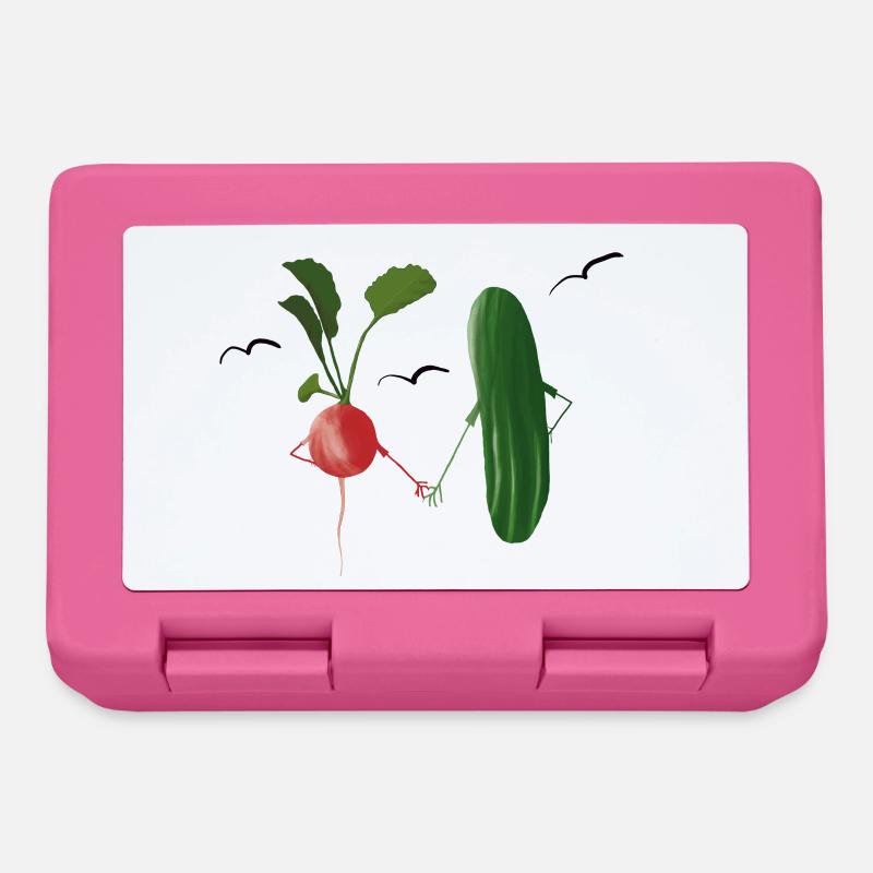 Illustration d’amitié végétale - Boîte à goûter - rose