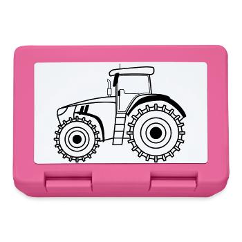 Traktor Symbol Umriss Landwirtschaft - Brotdose - Pink - Vorne