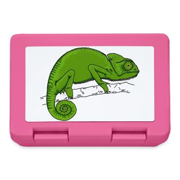 Chameleon green - Lunchbox - pink - Front