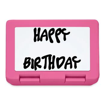 HAPPY BIRTHDAY. HAPPY BIRTHDAY. ANNIVERSARY. - Lunchbox - pink - Front