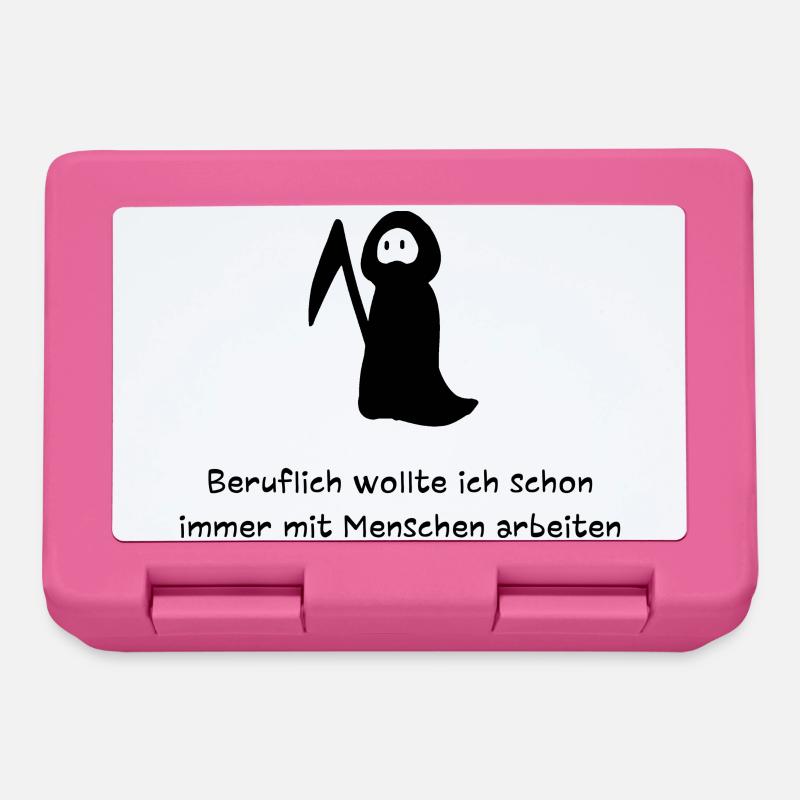 Beruflich mit Menschen arbeiten | Sensenmann Spaß - Brotdose - Pink