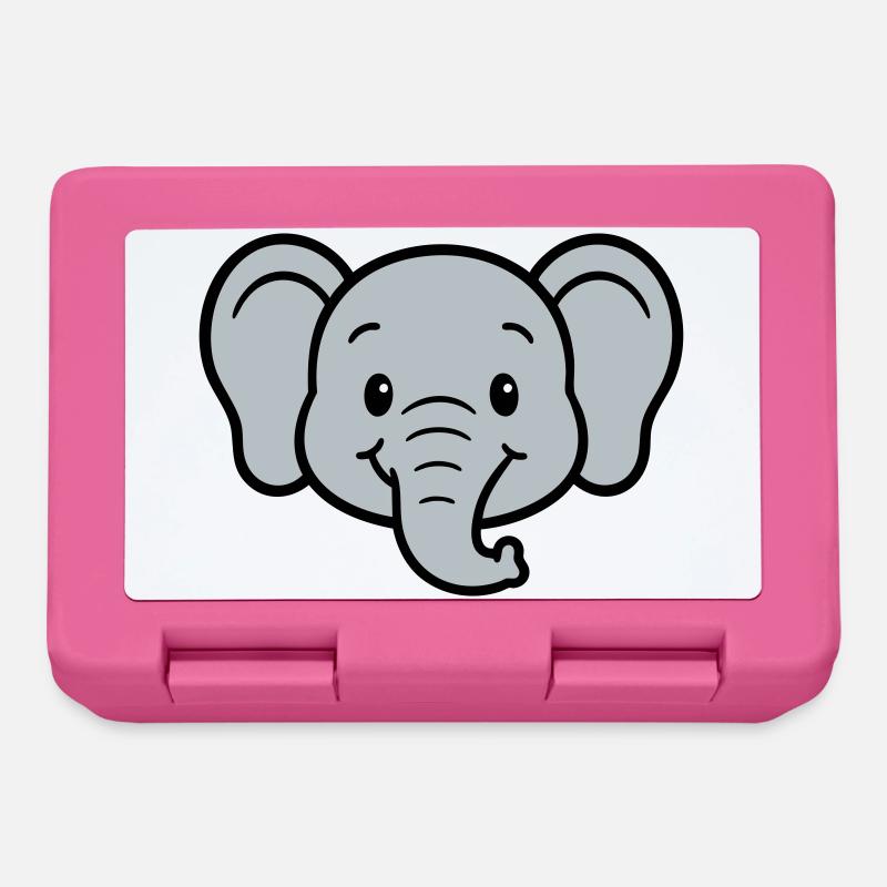 Imprimé éléphant ludique pour les enfants - Boîte à goûter - rose