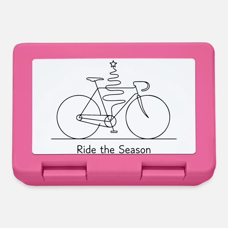 Dessin saisonnier du trait de vélo - Boîte à goûter - rose