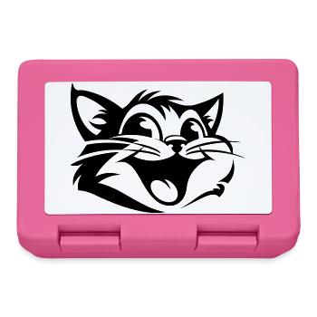Laughing Cat | Funny Cats T-Shirt - Lunchbox - pink - Front