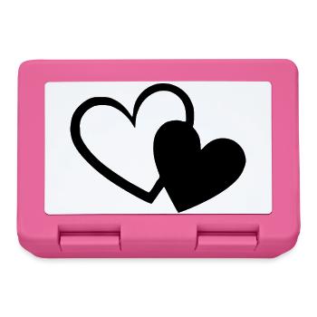 Valentines Black Heart, Valentine's Day - Lunchbox - pink - Front