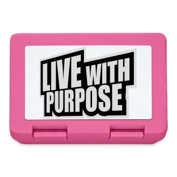 Live With Purpose Motivation Sinn Mindset Spruch - Brotdose - Pink - Vorne