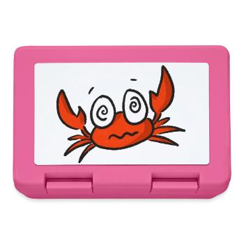 Roter Krabbencartoon mit großen Augen - Brotdose - Pink - Vorne