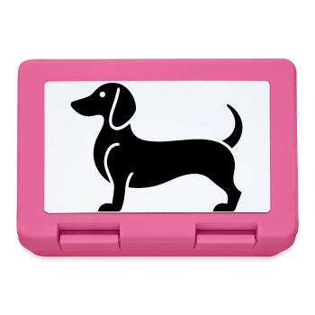 dachshund - Lunchbox - pink - Front
