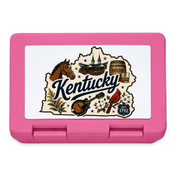 Vintage-Kentucky Bluegrass-Bourbon-Aufkleber - Brotdose - Pink - Vorne