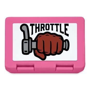 Throttle Throttle Grip Lettering - Lunchbox - pink - Front