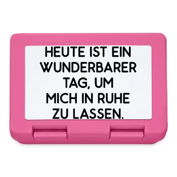 Lass mich in Ruhe - Brotdose - Pink - Vorne