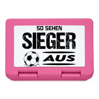 Fußball Fussball So sehen Sieger aus Sprüche Fan - Brotdose - Pink - Vorne