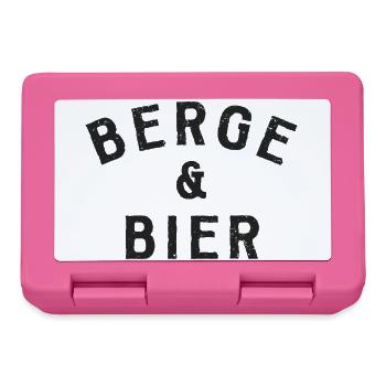 Berge und Bier - Brotdose - Pink - Vorne