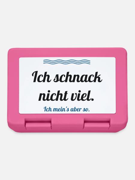 Ich schnack nicht viel – ich mein's aber so - Brotdose - Pink