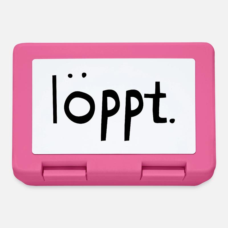 Loeppt-schwarz - Brotdose - Pink