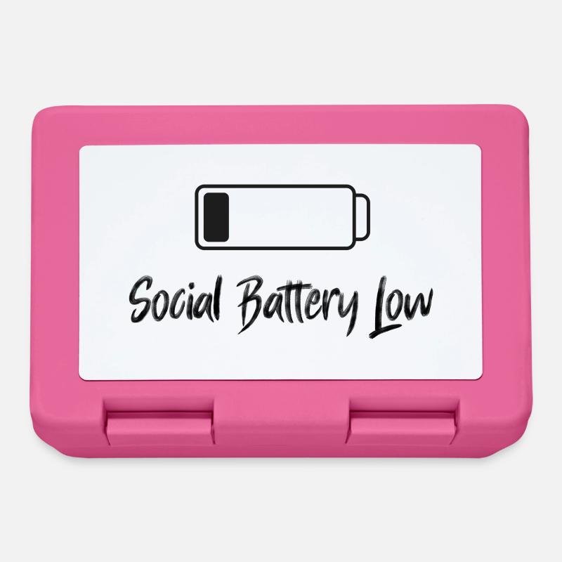 Batterie sociale faible - Boîte à goûter - rose