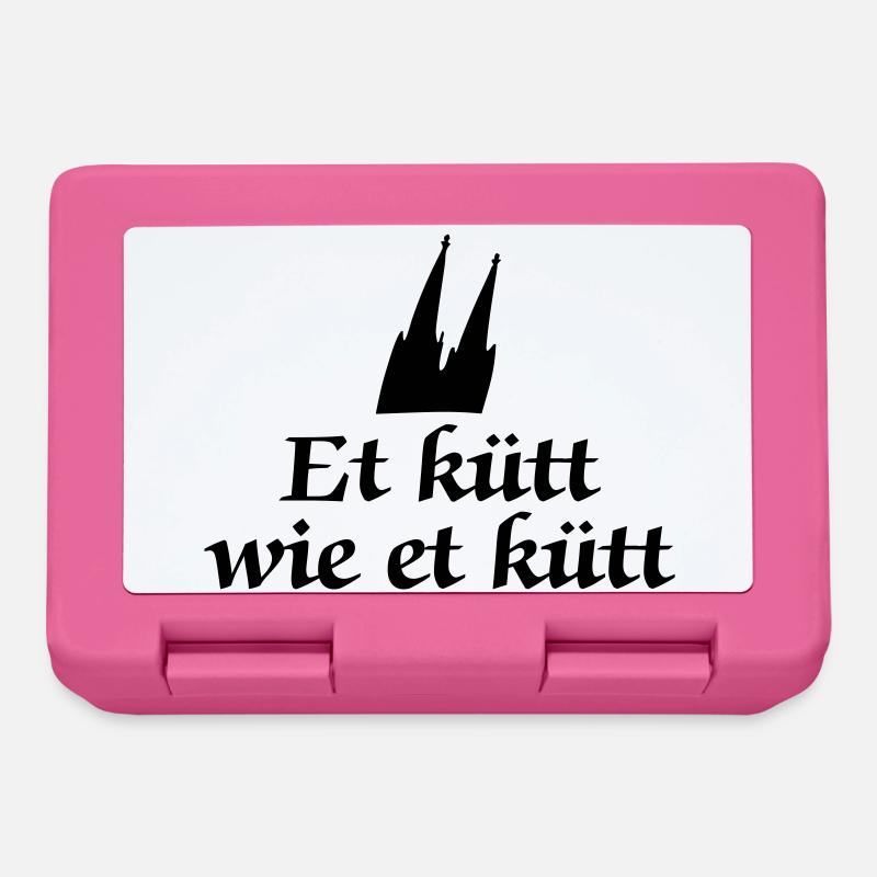 Köln Spruch - Et kütt wie et kütt -Kölsche Sprüche - Brotdose - Pink