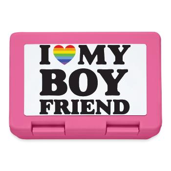 J’aime mon petit ami - LGBTQ - Boîte à goûter - rose - Devant
