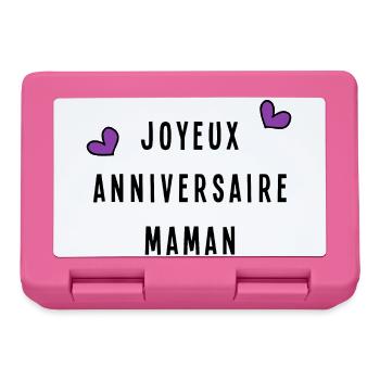 MAMAN. JOYEUX ANNIVERSAIRE - Boîte à goûter - rose - Devant