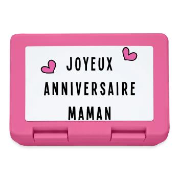 JOYEUX ANNIVERSAIRE. HAPPY BIRTHDAY. ANNIVERSAIRE. - Boîte à goûter - rose - Devant