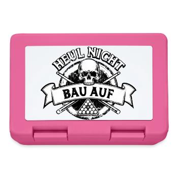 Heul nicht bau auf - Eight Ball - Billard Spieler - Brotdose - Pink - Vorne