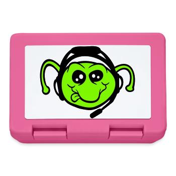 Gamer Headset Caterpillar Nerd Gaming Headphones Play - Lunchbox - pink - Front