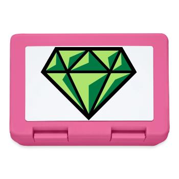 Diamant (pierre précieuse symbole brillant / POS Gre 3C) - Boîte à goûter - rose - Devant