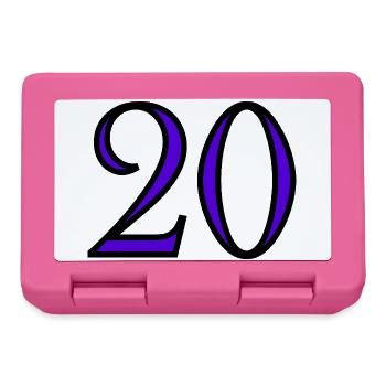 20. 20e ANNIVERSAIRE. ANNIVERSAIRE 20 ANS. 20 ANS. - Boîte à goûter - rose - Devant