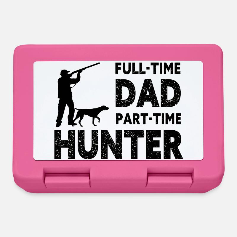 Full-Time Dad Part-Time Hunter – Dad Gift - Lunchbox - pink
