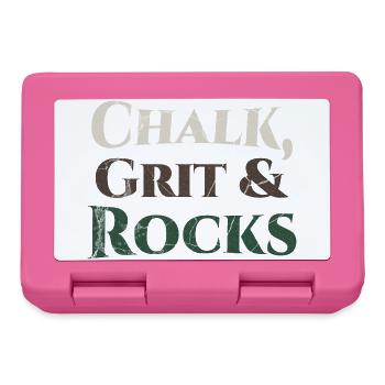 Chalk Grit & Rocks Motif - Lunchbox - pink - Front