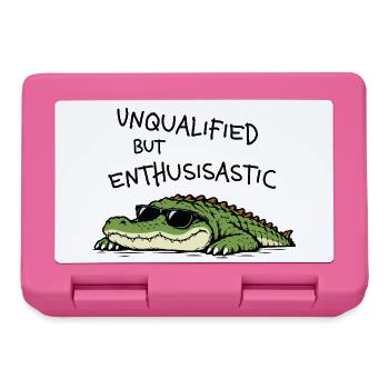 Unqualified but Enthusiastic – Lustiges Krokodil - Brotdose - Pink - Vorne