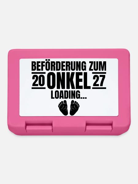 Beförderung zum Onkel 2027 Loading - Brotdose - Pink