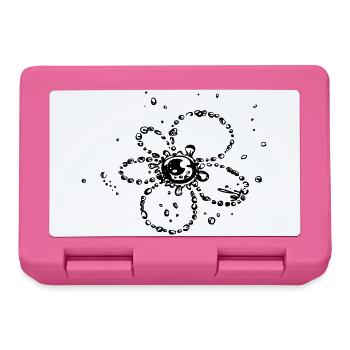 Water splash, Flower of water drops. - Lunchbox - pink - Front