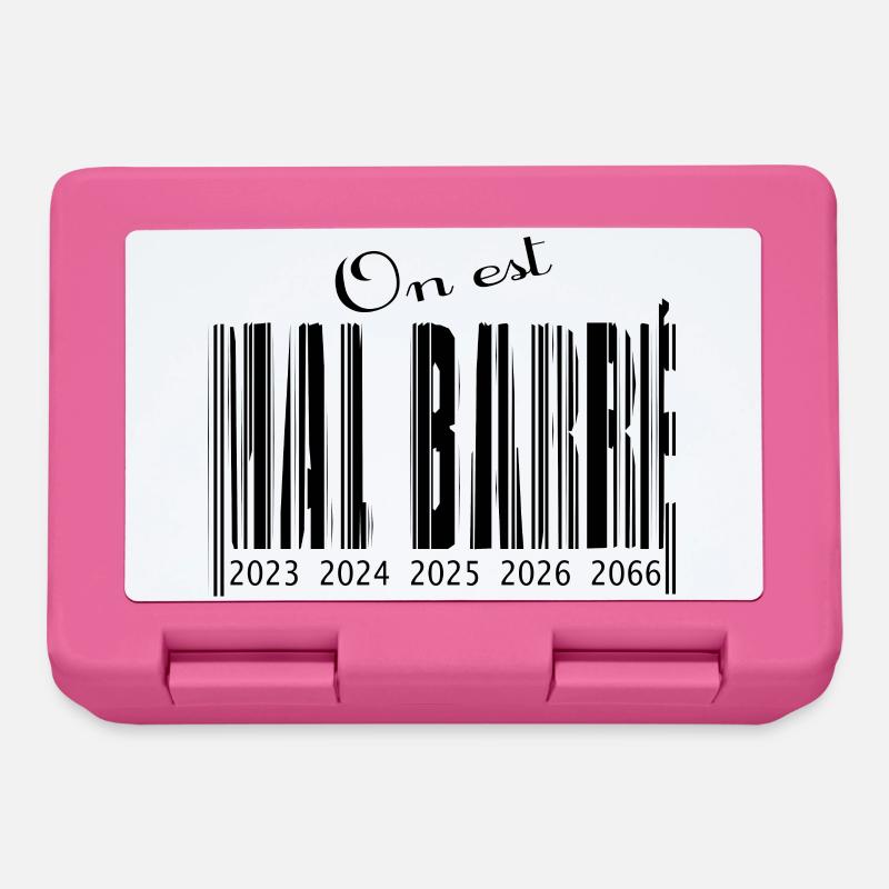 Poorly crossed out barcode - Lunchbox - pink