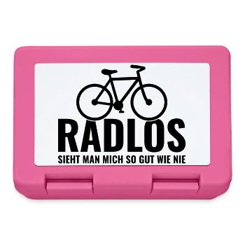 Fahrrad - Radlos sieht man mich so gut wie nie  - Brotdose - Pink - Vorne
