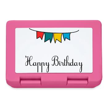 ALLES GUTE ZUM GEBURTSTAG. ALLES GUTE ZUM GEBURTSTAG. JAHRESTAG. - Brotdose - Pink - Vorne