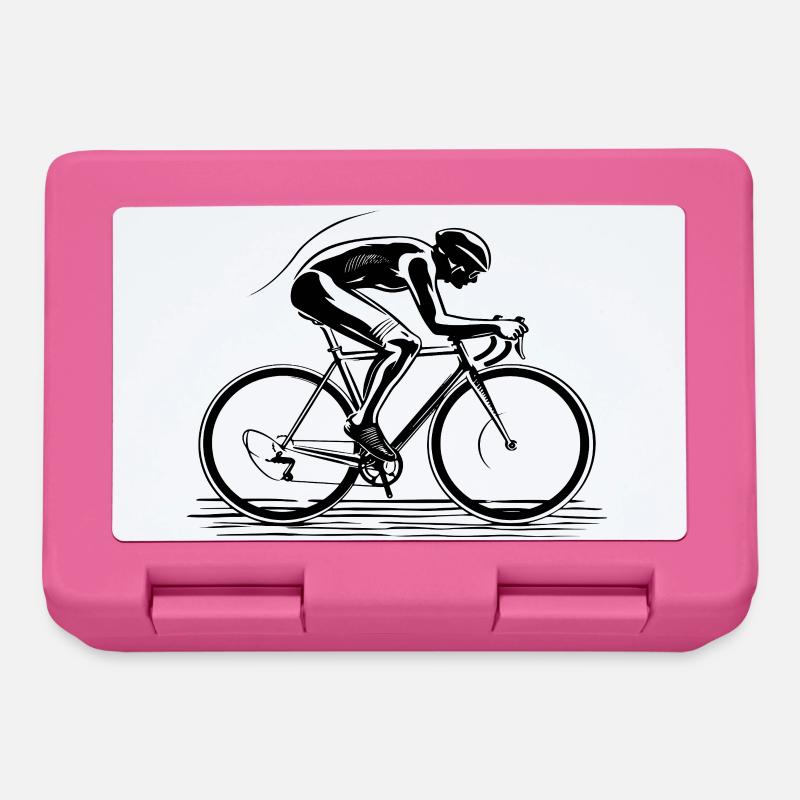 Dessin cycliste - Boîte à goûter - rose