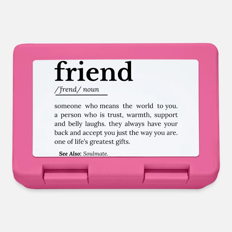 Freund lustige Definition - Brotdose - Pink