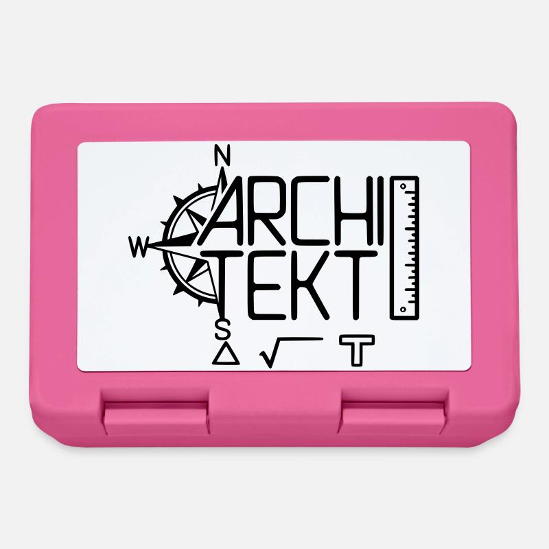 Conception architecte avec outil de dessin - Boîte à goûter - rose