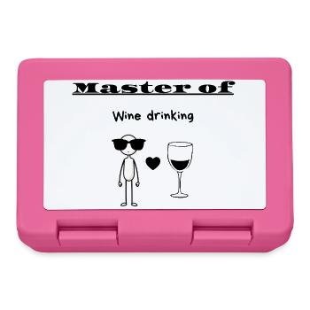 Master of Wine drinking - Lunchbox - pink - Front