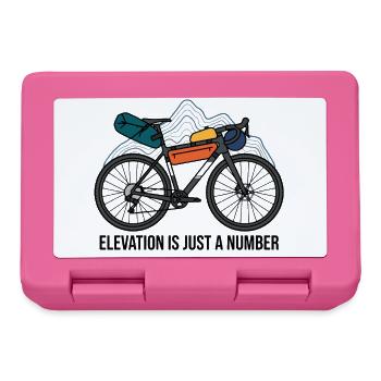 Elevation Is Just A Number Gravel Bikepacking Art - Lunchbox - pink - Front