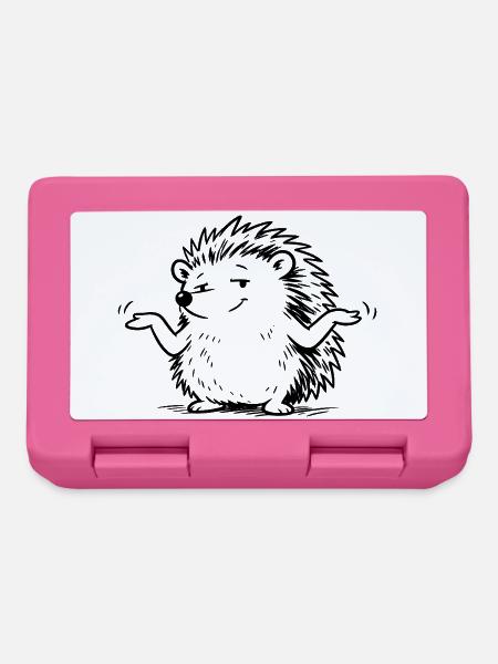 Igel Schulterzucken Geste - Brotdose - Pink