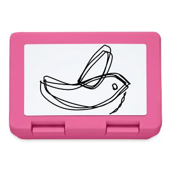 Hochzeitstaube handgezeichnet - Brotdose - Pink - Vorne