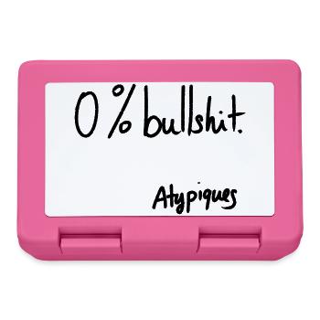 0% Bullshit – Atypische Sammlung - Brotdose - Pink - Vorne