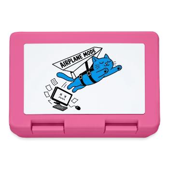 Burnout-Computer-Katzen-Flugzeugmodus - Brotdose - Pink - Vorne