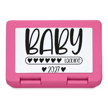 Baby 2027 Loading Schwangerschaft verkünden  - Brotdose - Pink - Vorne