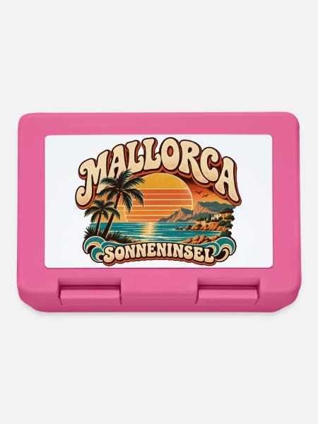 Mallorca Sonneninsel Retro - Brotdose - Pink