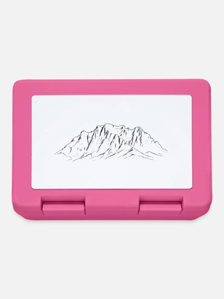 Zugspitze - höchster Berg Deutschland - Brotdose - Pink