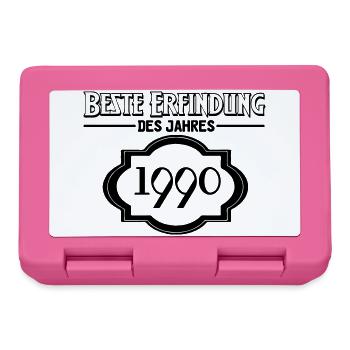 Beste Erfindung des Jahres 1990 Geschenk - Brotdose - Pink - Vorne