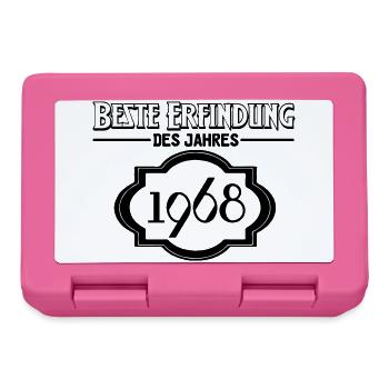 Beste Erfindung des Jahres 1968 Geschenk - Brotdose - Pink - Vorne